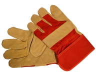 Lederhandschuh mit Stulpe und geftterter Innenhand, Gre 10